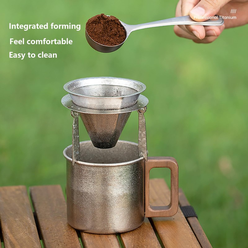 Ti artisan Titanium Coffee Measuring Scoop Coffee Beans Spoon with