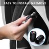 GshionLyfe Tire Valve Caps Set with Metal Keychain