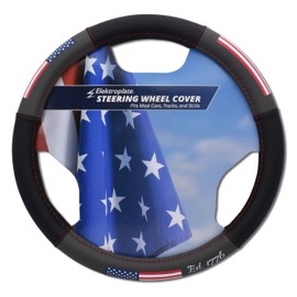 Elektroplate USA Flag Premium Steering Wheel Cover - Medium, Fits Mid-Size Trucks and SUVs