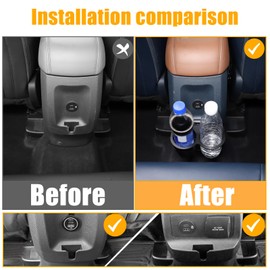 Daeiclru Rear Cup Holder Expander Organizer Compatible with Ford Maverick 2022-2024, Automotive Cup Holder Water Bottle Expander Car Drink Holder Cup Holder Insert Removable FITS Slot Accessories