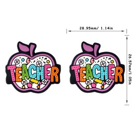 Lovymi 12PCSTeacher Silicone Focal Beads for Pens, Spot Teacher Silicone Beads for Keychain Making DIY Handicraft