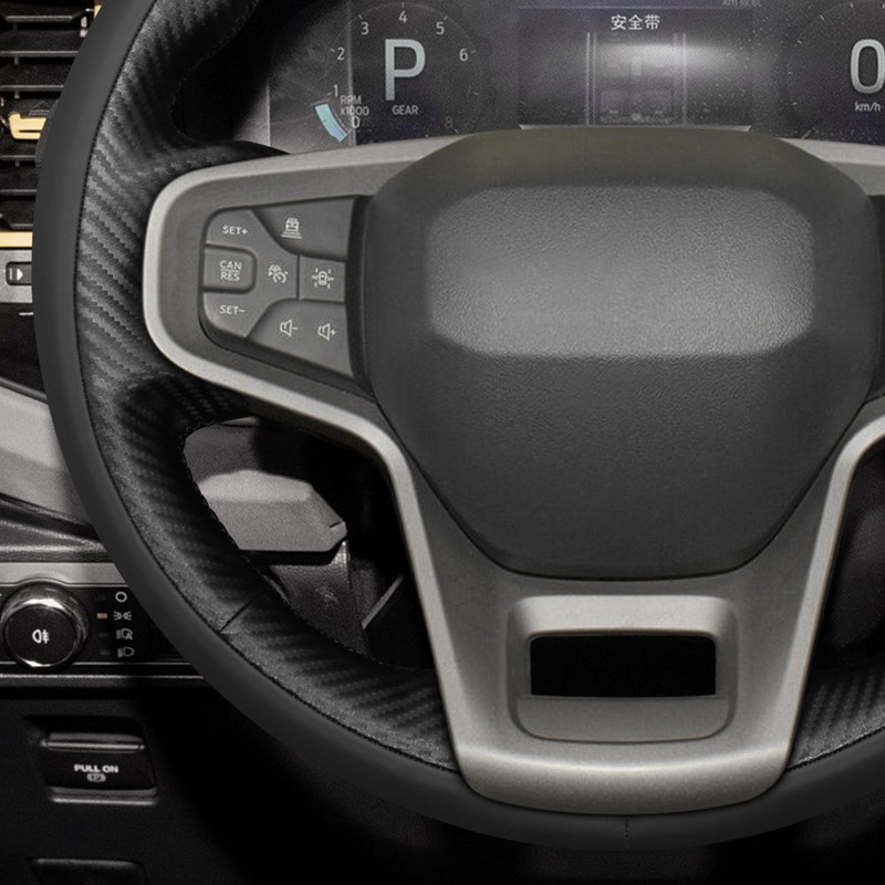 MEWANT Ford Bronco DIY Stitching Car Steering Wheel Wrap Cover