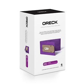 Oreck Vacuum Cleaner Bags for Upright Vacs, Pack of 6, Purple, Type CC, Hepa Filtration, Part # AK1CC6H, Oreck Vacuum Bags
