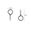 500PCS 4 x 8mm Small Screw Eye Pins for Jewelry