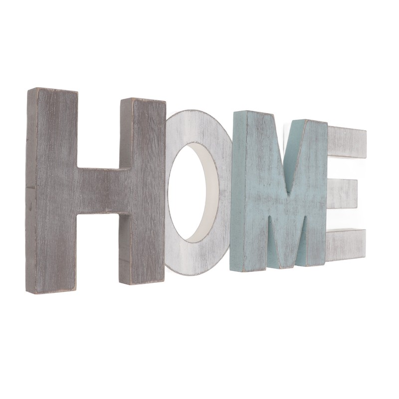 Wood HOME Sign Distressed Retro One Piece Design Exquisite Wooden