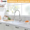 GIMILI Brushed Nickel Kitchen Faucet with Pull Down Sprayer with