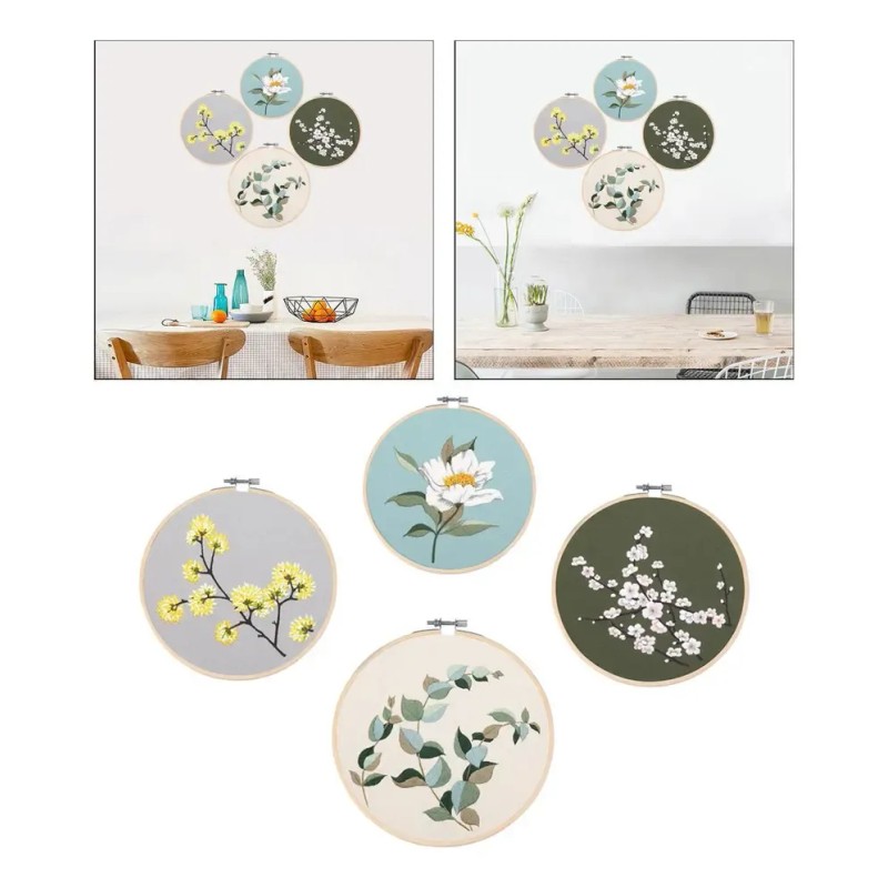 ¡ Kit De Arranque De Bordado Mano Floral De Puntada