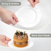 N9R 7 inch White Disposable Plastic Plates, 100PCS Dessert/Salad Plates