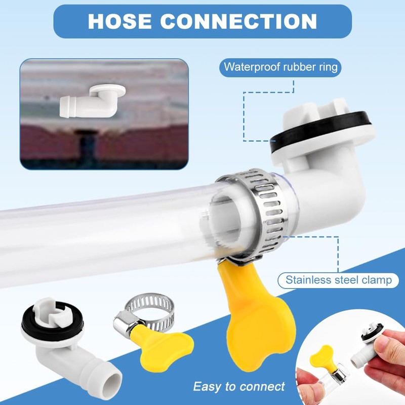 QWLWBU Air Conditioner Drain Hose,3/10 Ft Portable AC Drain Hose
