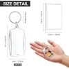 30 PCS clear double sided blank photo insert keychain, acrylic
