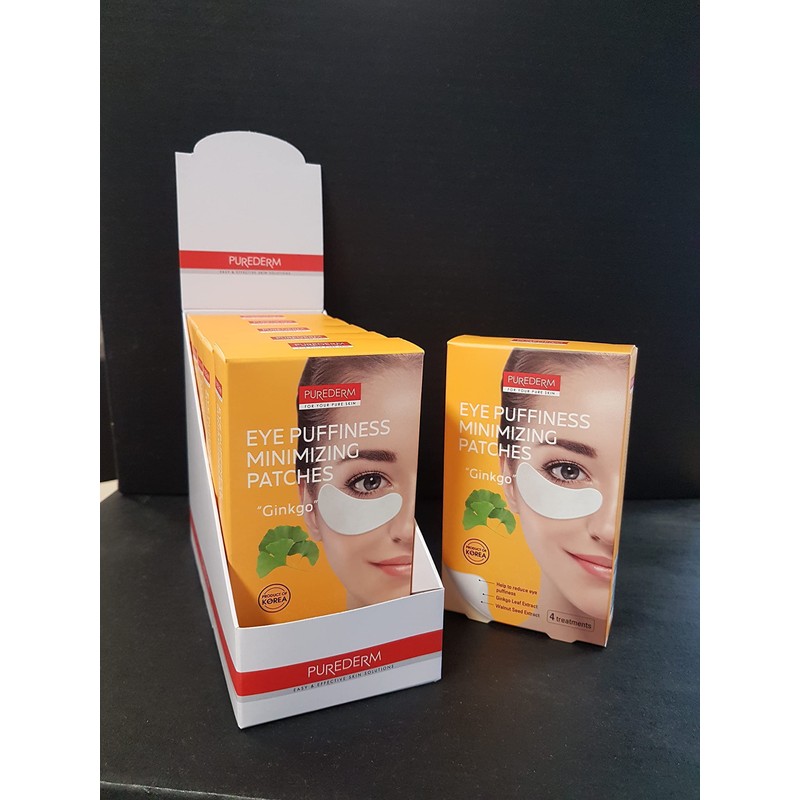 Purederm Eye Puffiness Minimizing Ginkgo Eye Patches (4 Treatments)