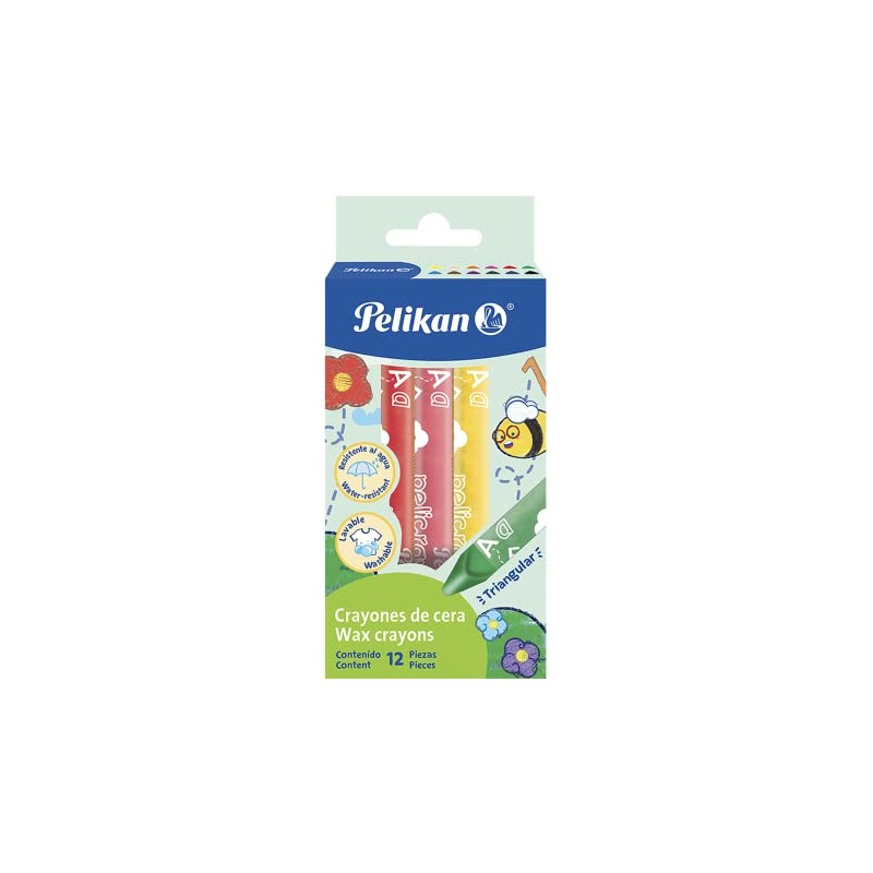 Pelikan 50501210 Pelicrayones Regulares Triangulares con 12 Piezas