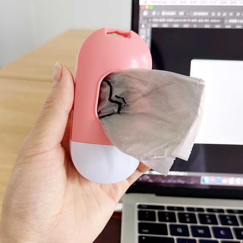 2 Pack Dog Poop Bag Holder with 1 Roll of