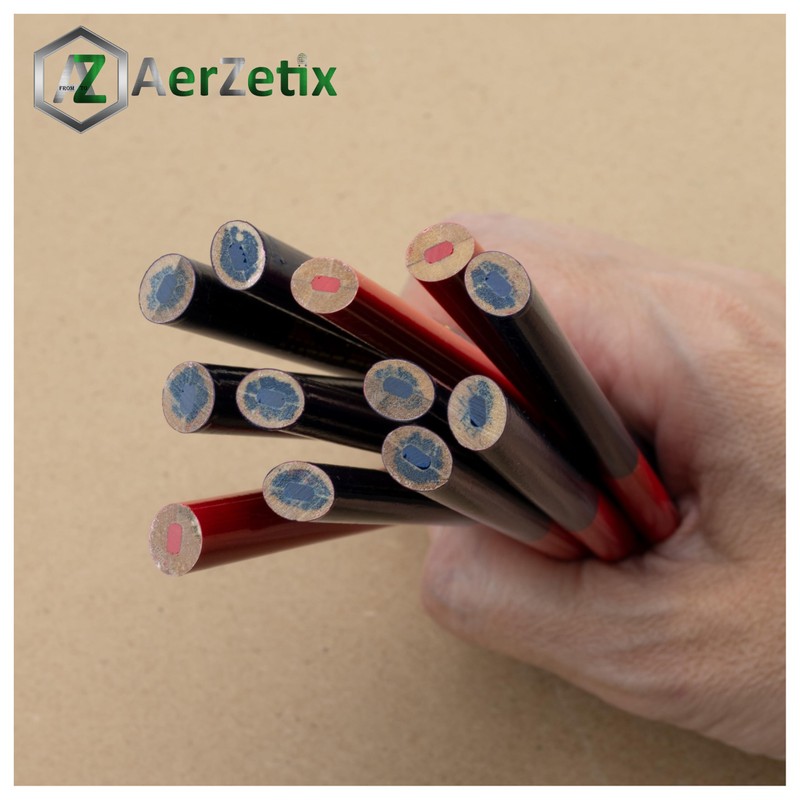 AERZETIX - C76309-12x Carpenter's Pencil - Two-Tone - 175 mm