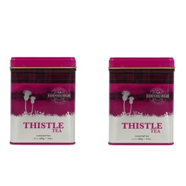 Edinburgh Tea Coffee Company LTD Set of 2 Teas Reusable Tin of Loose Leaf - Morning Hot Drinks Scottish Tradition Souvenirs (Thistle Tea)