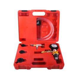 Coolant Vacuum Refill Kit Coolant Radiator Vacuum Purge and Refill Tool kit with Universal 4 Sizes Adapters for Car Van SUV Truck, Black