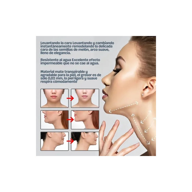 40 Parches V Cuidado Facial Invisibles Arrugas Papada Piel F
