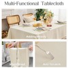 Simple&Opulence Rectangular Table Cloth 140 x 200cm,Cotton Canvas Tablecloth,Waterproof Wrinkle
