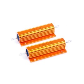 LM YN 100 Watt 12 Ohm 5% Wirewound Resistor Electronic Aluminium Shell Resistors Gold (Pack of 2)