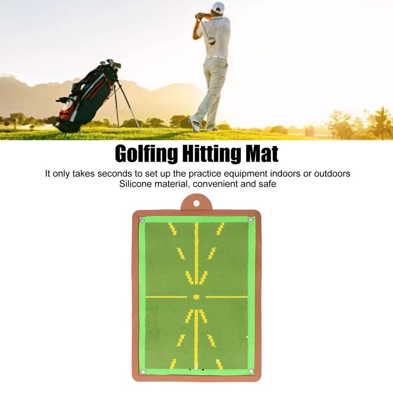 Swing Golfing Practice Hitting Mat with Pin Buckle Silicone Golfing