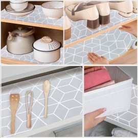 Shelf Drawer Liner Non Slip 12 Inch Wide X 20 Ft Non Adhesive Kitchen Cabinet Paper Liner Waterproof Pantry Shelves Closet Liner Strong Grip Refrigerator Cupboard Bathroom Shelf Mat Under Sink