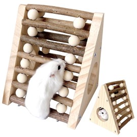 DEMONTALK Hamster Playground Bridge Hideout, Small Rodent Habitats House Bed Hut, Cage Accessories for Gerbils Rat Mice