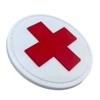 Red Cross Medic First Aid Airsoft PVC Morale Patch (White)