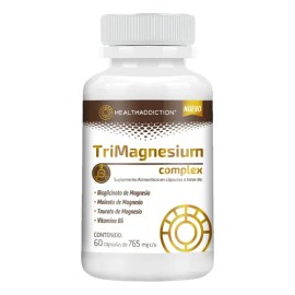 Healthaddiction Magnesio Complex Trimagnesium Suplemento Alimenticio Bisglicinato Malato Taurato Vitamina Cápsulas Alta Absorción Gluten 765