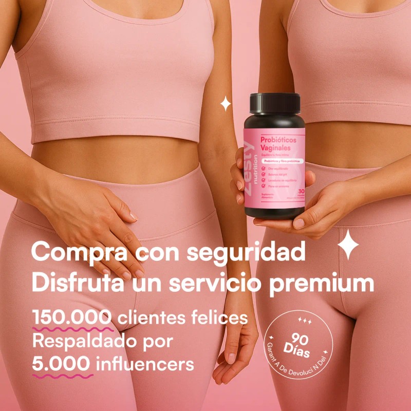 Zesty Probiticos Vaginales 30 Cpsulas Para Cuidado ntimo Sin Sabor