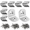 NAHUAA Pack of 60 Stainless Steel Angle Brackets 20 x
