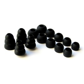 Black Replacement Set Comfort Eartips Earbuds Eargels Compatible with Monster iSport Immersion in-Ear Earphones