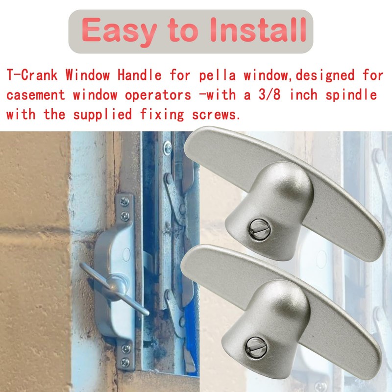 T-Crank Window Handle for Pella/Andersen Casement Window Crank (4 Pcs