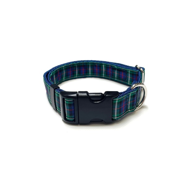 Tartan Dog Collar 25mm Wide Adjustable Comfortable Collar Small Medium