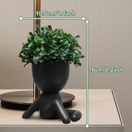 Zerzsy Cute Faux Succulent Desk Decor, Small Fake Plants Decor for Bedroom and Bathroom, Lovely Faux Succulent Desk Decor for Office and Home - Set of 1