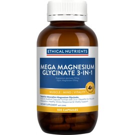 Ethical Nutrients Mega Magnesium Glycinate 3-in-1 Cap X 100