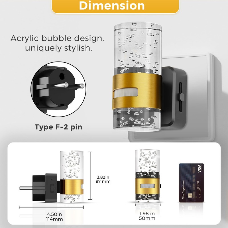 LOHAS-LED Night Light with Motion Sensor, Night Light Socket with