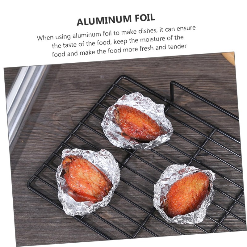 Mikinona 4Rolls High Temperature Aluminum Foil Double Sided for Baking