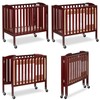 Dream On Me 3-in-1 Folding Portable Crib, Cherry, Large