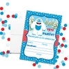 Abominable Snowman, Adorable Yeti Winter Birthday Party Invitations, 20 5x7