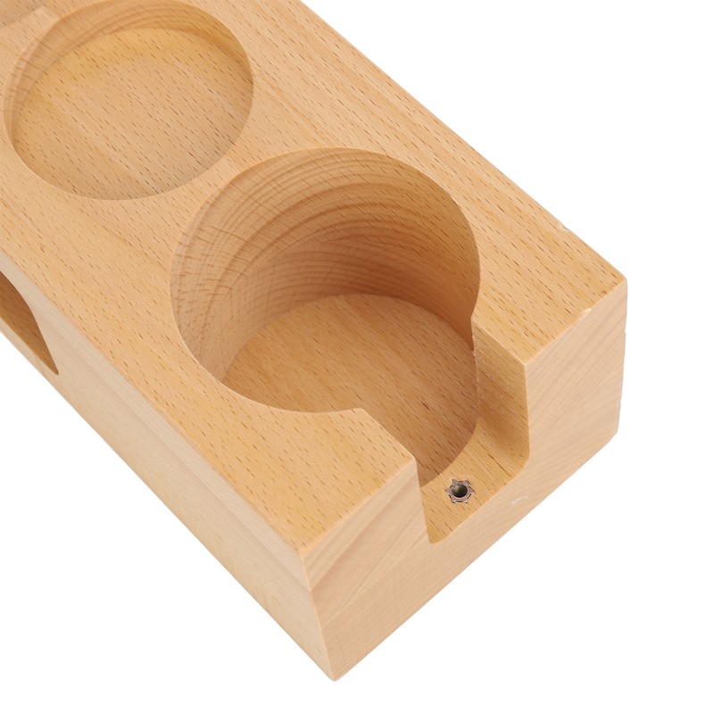 Coffee Tamper Base Multifunction Beech Coffee Distributor Tamping Station Accessories