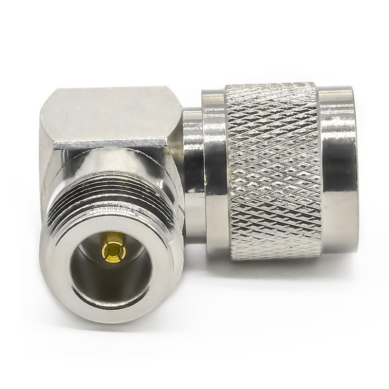 2個 N型 N コネクタ、N タイプ直角アダプタ、N メス - N オスエルボ同軸コネクタ、無線、アンテナ、放送、LMR 用の低損失