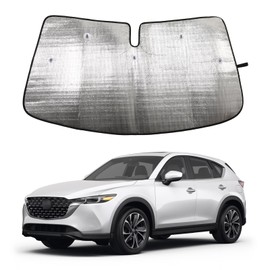 Uieohout Auto Frontscheibe Sonnenschutz für Mazda CX-5 2022, Frontscheibe Sonnenschutz, Faltbare reflektierende Sonnenblende, Schirm Abdeckung Blocker Schutz HeatShield