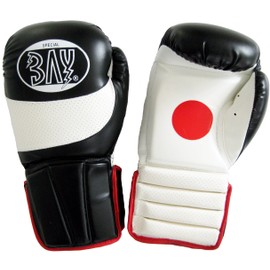 'Bay "2 in 1 Combi Coach® Leather PU Boxing Bag Gloves featuring Palm Cushion Focus Pads, Hook and Jab Pad Pre-Formed, Set of 2, Black and White All Round, Twisted Men Lady Women's Girls Kids Strike Shield Punch Bag Kick Pad Boxing Pad Focus Pads Punch M