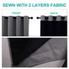 NICETOWN 100% Blackout Curtain with Black Liner, Thermal Insulated Full