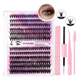 Kit De Extensión De Pestañas Diy Mink Racimos Pestañas Mix