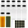 12oz Plastic Fillable Juice Bottles, Chetexus 350ml Bulk Beverage Containers