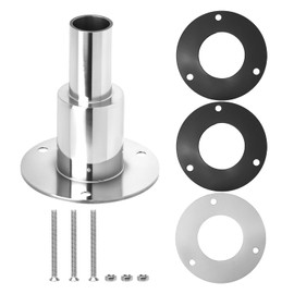 QWORK® Hull Exhaust Made of 316 Stainless Steel for 24 mm Exhaust Hose, for Auxiliary Heating Exhaust Pipe for Truck, Boat, Car