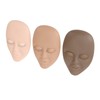 3pcs Lash Mannequin Head Eyelash Extension Practice Doll Head with