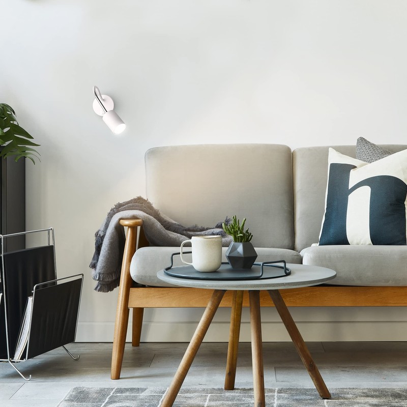 ledscom.de Waika Reading Lamp with Gooseneck and Switch Matte White