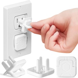 Thyle 200 Pcs Outlet Covers Protectors Plug Bulk Child Baby Proofing Proof for US 3-prong Electrical Outlets Easy Install Socket Sturdy Safe Secure Baby Proofing Kit for Home Office